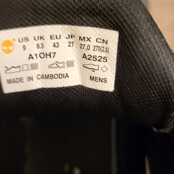 Timberland Davis Square Leather/Fabric Men's Chukka Black Nubuck Size 9 - Picture 7 of 13